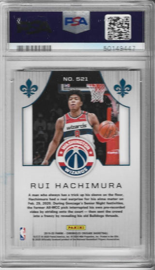 Rui Hachimura 2019 Panini Chronicles Crusade Rookie Card (PSA MINT 9) #521