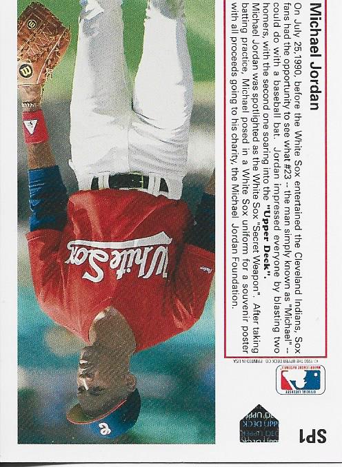 Michael Jordan 1990 Upper Deck Baseball Card