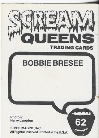 Bobbie Bresee 1990 Imagine Scream Queens Autographed Card #62