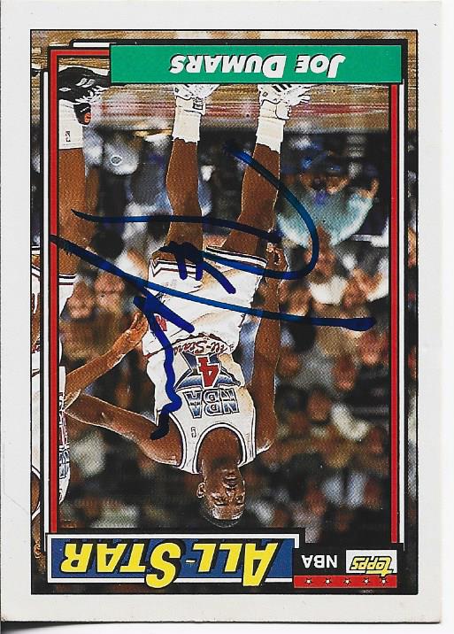 Joe Dumars 1992 Topps Autographed Card #111