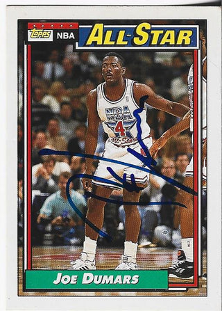 Joe Dumars 1992 Topps Autographed Card #111