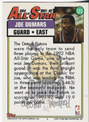 Joe Dumars 1992 Topps Autographed Card #111