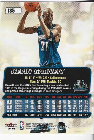 Kevin Garnett 2000 Fleer Card #185