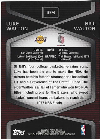 Luke Walton and Bill Walton 2008 Topps Card