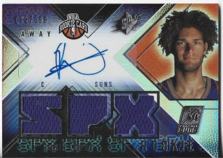 Robin Lopez 2008 Upper Deck Autographed Rookie Relic Card 82/599 #158