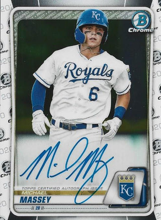 Michael Massey Autographed 2020 Bowman Chrome Card