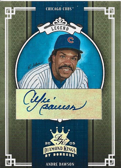 Andre Dawson Autographed Diamond Kings Card #2/10