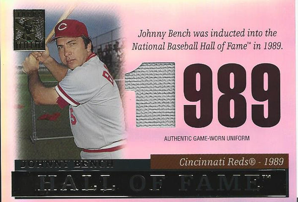 Johnny Bench 2004 Topps Tribute Jersey Card