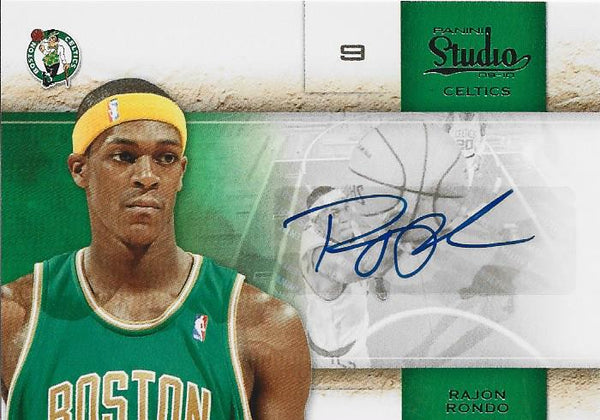 Rajon Rondo Autographed Studio Panini Card #4/50