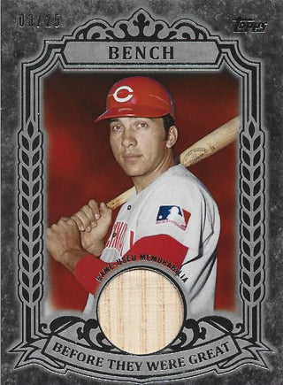 Johnny Bench 2014 Topps Bat Card #3/25