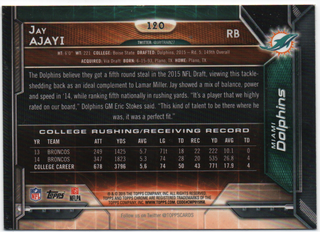 Jay Ajayi 2015 Topps Chrome Rookie Card