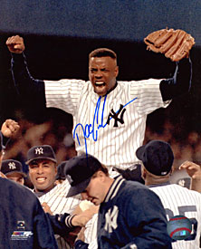 Dwight Gooden Autographed Celebrating 8x10 Photo