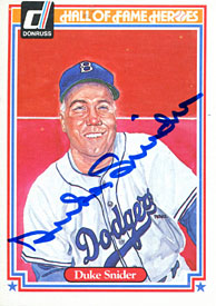 Duke Snider Autographed / Signed 1983 Donruss HOF Card