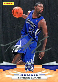 Tyreke Evans Autographed / Signed 2009 Panini Rookie Card