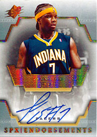 Jermaine O'Neal Autographed / Signed 2007-2008 Upper Deck SPX Endorsements Card