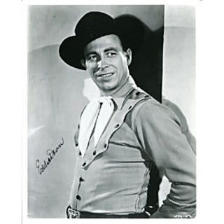 Eddie Dean Autographed / Signed Black & White 8x10 Photo