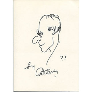 Art Carney Autographed/Signed 8x10 Drawing