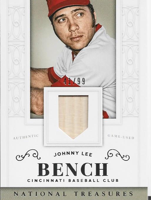 Johnny Bench Panini Bat Card #41/99