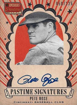 Pete Rose Autographed Panini Card #50/125