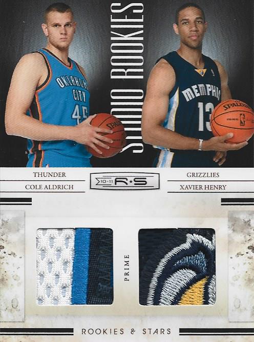 Cole Aldrich/ Xavier Henry Panini Rookie Jersey Card #16/49