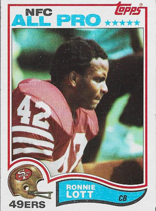 Ronnie Lott 1982 Topps Card