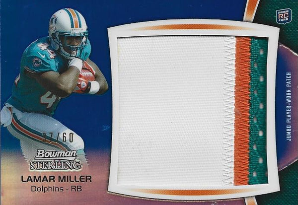 Lamar Miller Bowman Sterling Rookie Jersey Card