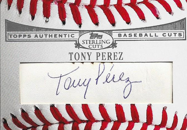 Tony Perez Autographed 2006 Topps Sterling Cuts Card