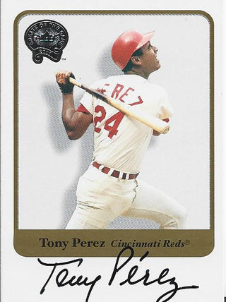 Tony Perez Autographed Fleer 2001 Card