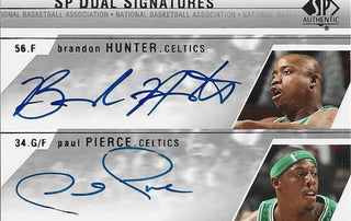 Brandon Hunter/ Paul Pierce Autographed SP Authentic Card