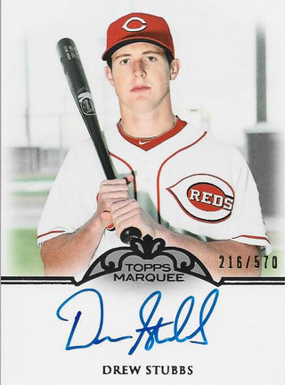 Drew Stubbs Autographed Topps Marquee Card #216/570