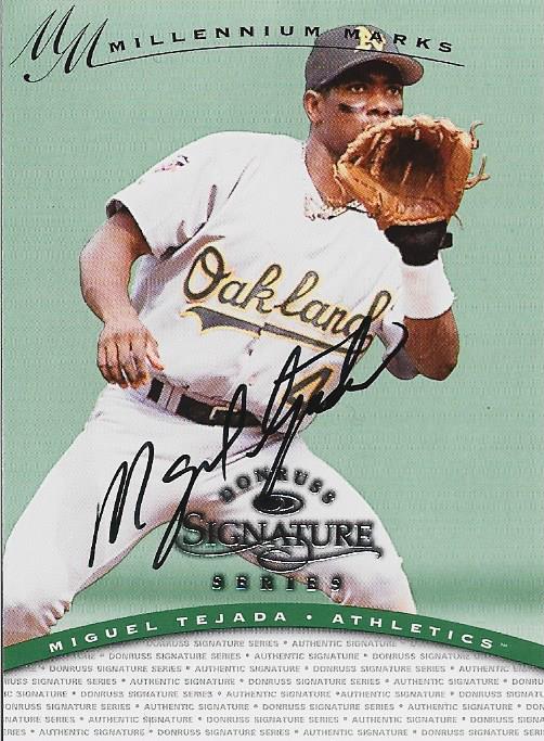 Miguel Tejada Autographed Donruss Signature Series Card