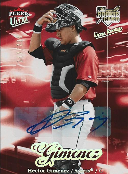 Hector Gimenez 2007 Autographed Fleer Rookie Card #242/299