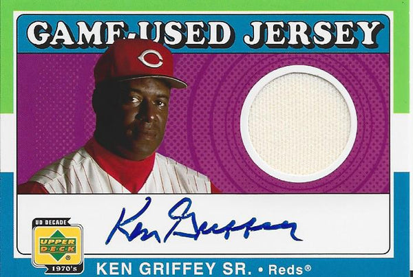 Ken Griffey Sr. Autographed Upper Deck Jersey Card