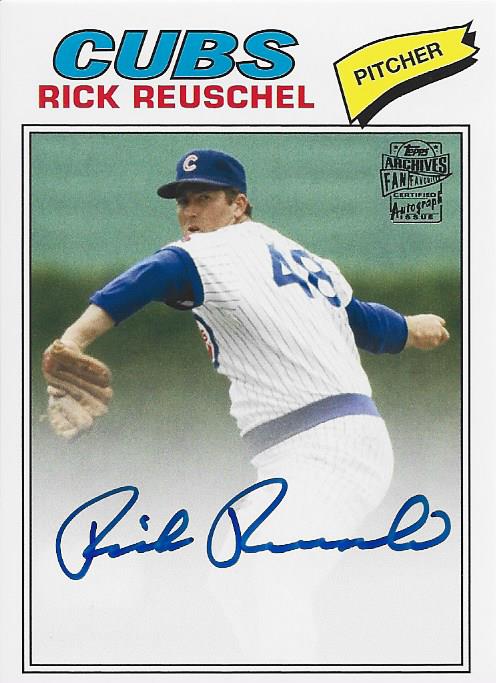 Rick Reuschel Autographed Topps Archives 2013 Card