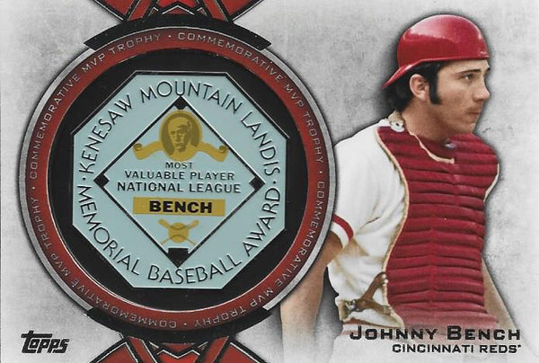 Johnny Bench 2013 Topps Commemorative MVP Trophy Card