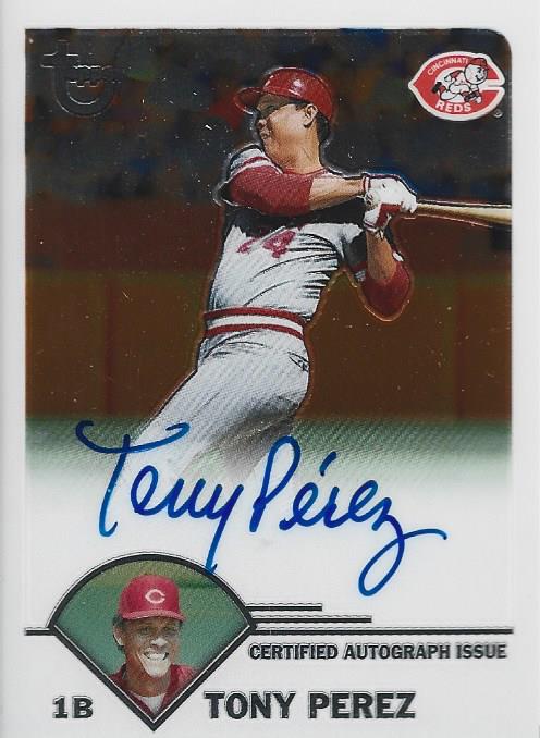 Tony Perez 2003 Autographed Topps Card