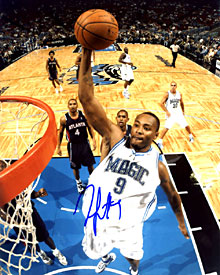 Rashard Lewis Autographed / Signed Slam Dunk 8x10 Photo