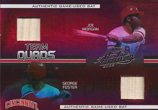 Joe Morgan / George Foster 2005 Playoff Bat Card