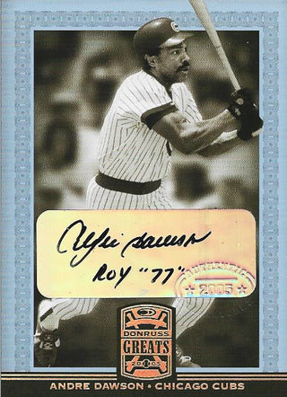 Andre Dawson Autographed Donruss Card