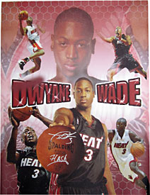 Dwyane Wade Flash Autographed / Signed Photo Over-Sized Framed Artwork