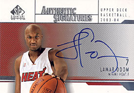 Lamar Odom Autographed / Signed 2004 UpperDeck AS-LO Basketball Card