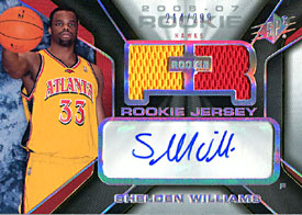 Shelden Williams Autographed / Signed 2006-2007 Upper Deck SPX Card