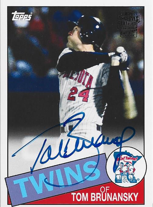 Tom Brunansky Autographed Topps Archives 2013 Card