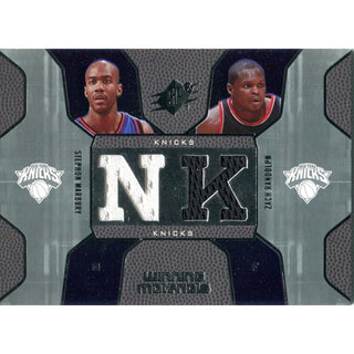 Stephen Marbury & Zach Randolph Unsigned 2007-2008 Upper Deck Jersey Card