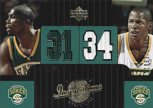 Reggie Evans / Ray Allen Upper Deck 2003 Jersey Card #1093/1500