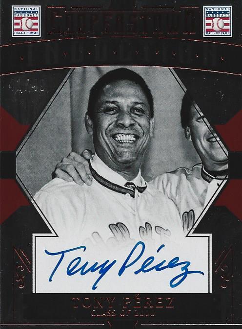 Tony Perez Autographed Panini Card #41/49