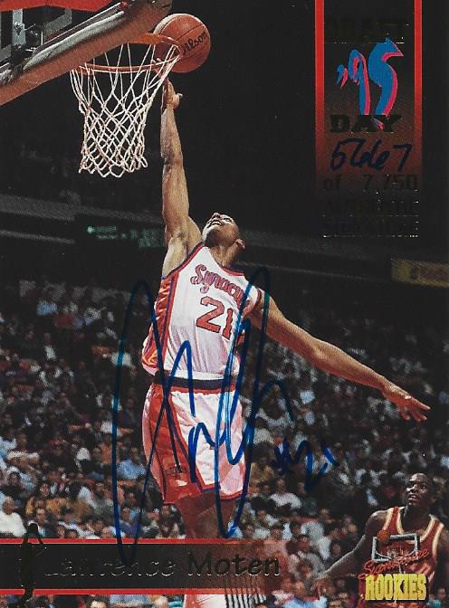 Lawrence Moten Autographed Signature Rookies 1995 Card #5667/7750