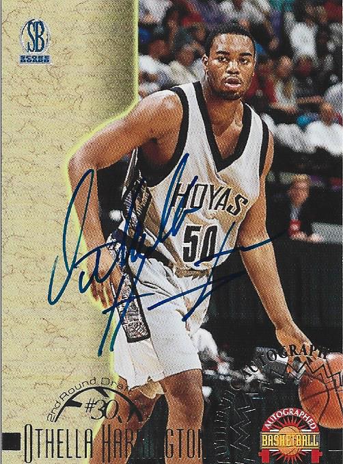 Othella Harrington Autographed 1996 Score Board Card