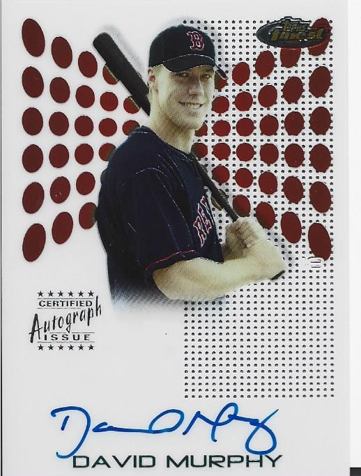 David Murphy Autographed Topps Finest Card