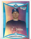 Christian Lopez 2008 #BCP205 (428/500) Bowman Refractor Chrome Card